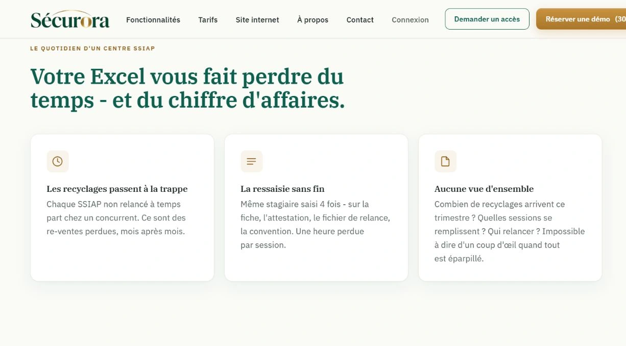 Sécurora, Les besoins du centre
