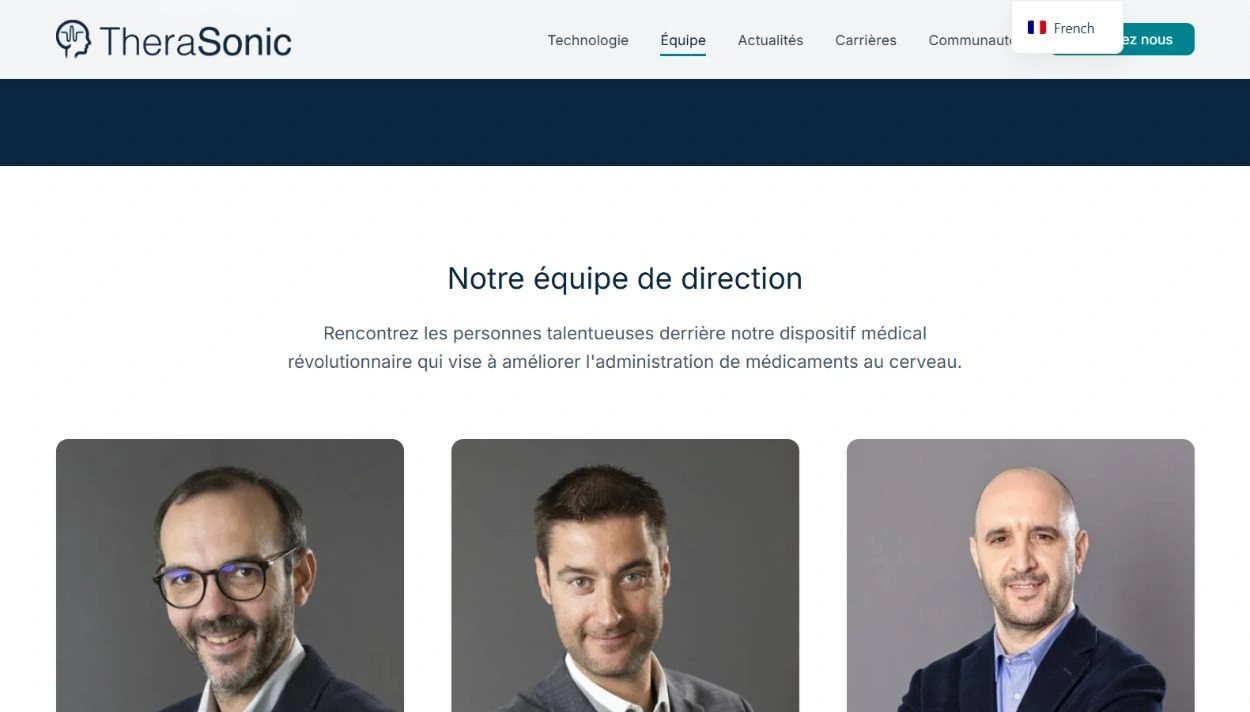 TheraSonic, L’équipe